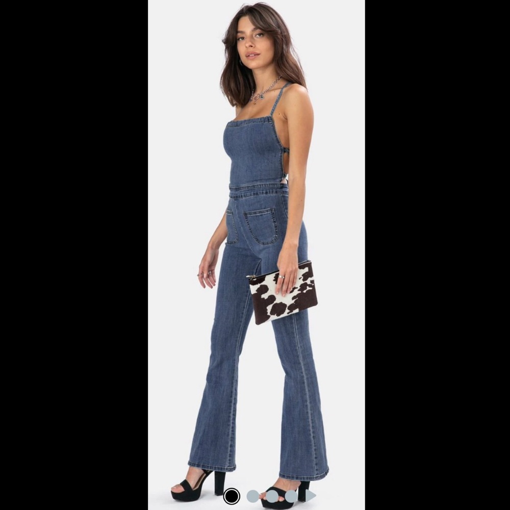 Adika Backstone Denim Jumpsuit (Size Medium)